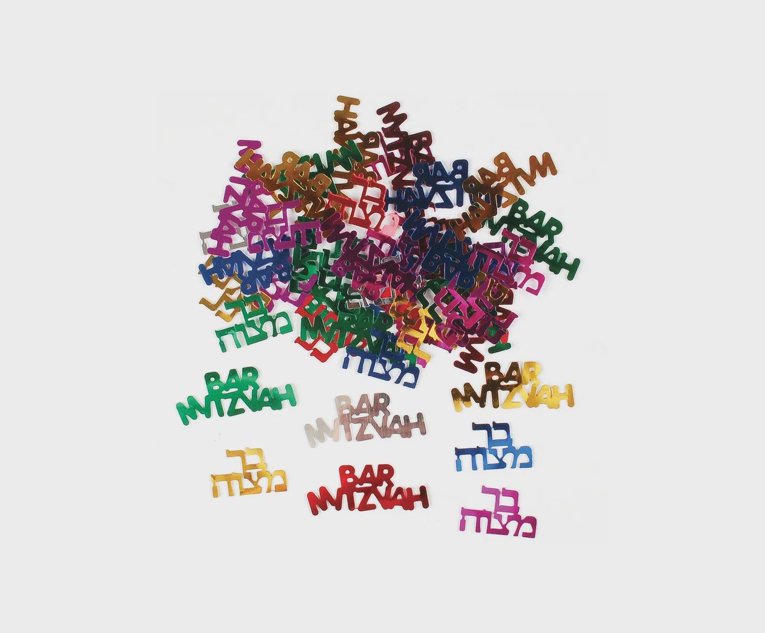 Confetti Bar Mitzvah Foiled Multi-colored
