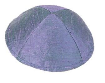 Kippah Raw Silk Blue