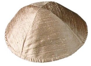 Kippah Raw Silk Gold
