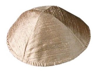 Kippah Raw Silk Cream Beige
