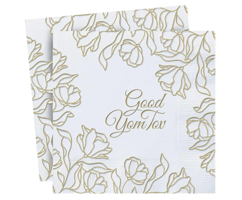 Serviettes Good Yom Tov / Chag Sameach Gold