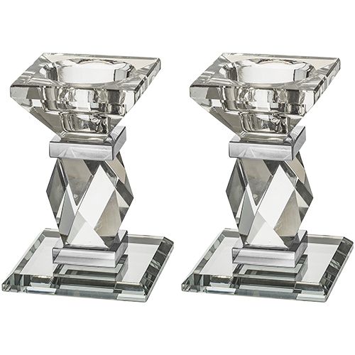 Candlesticks Crystal Elegant 10cm high