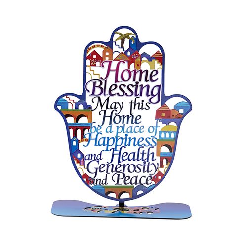 Hamsa Home Blessing Metal with Stand