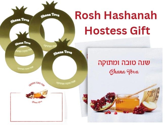 Rosh Hashanah Gift - Shana Tova serviettes, place cards napkin rings &amp;