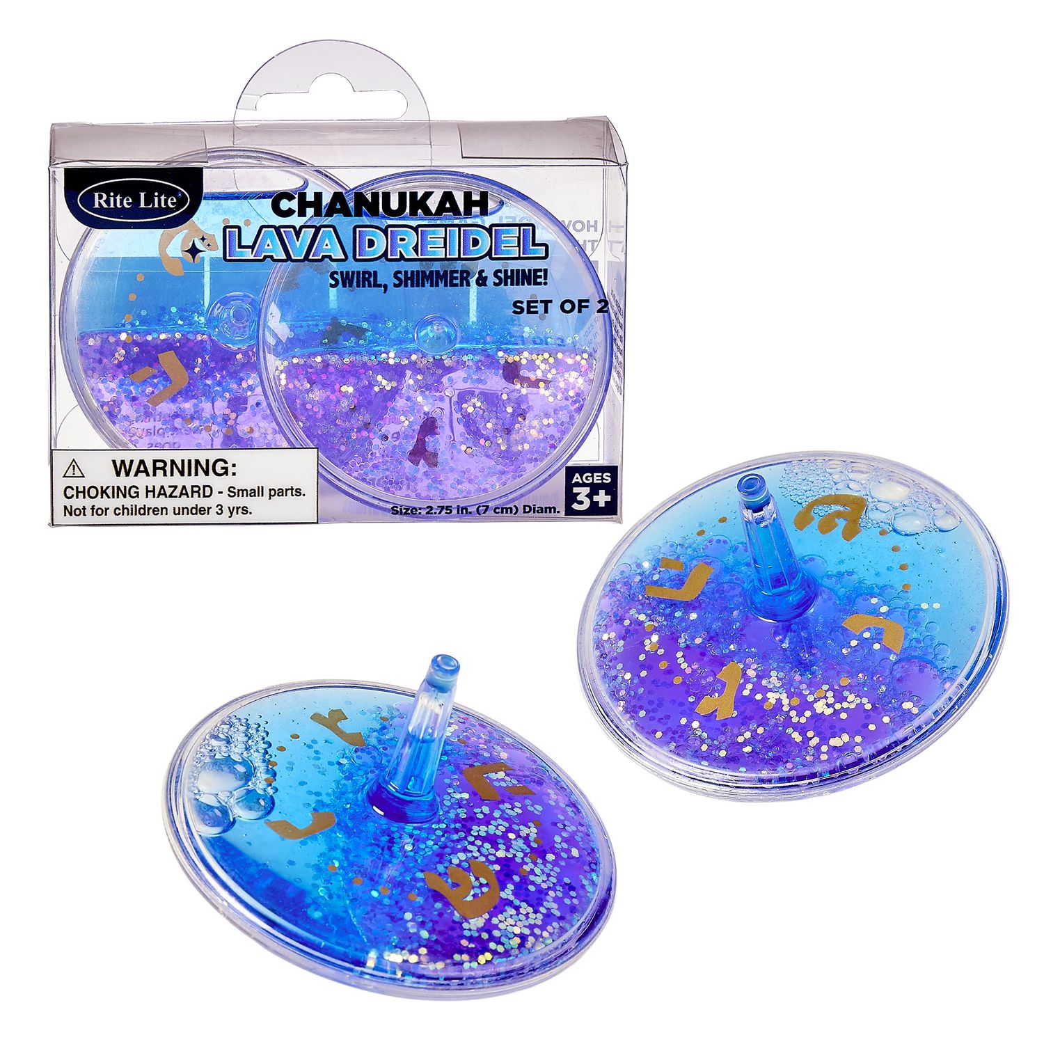 Dreidel "Lava" Set of 2