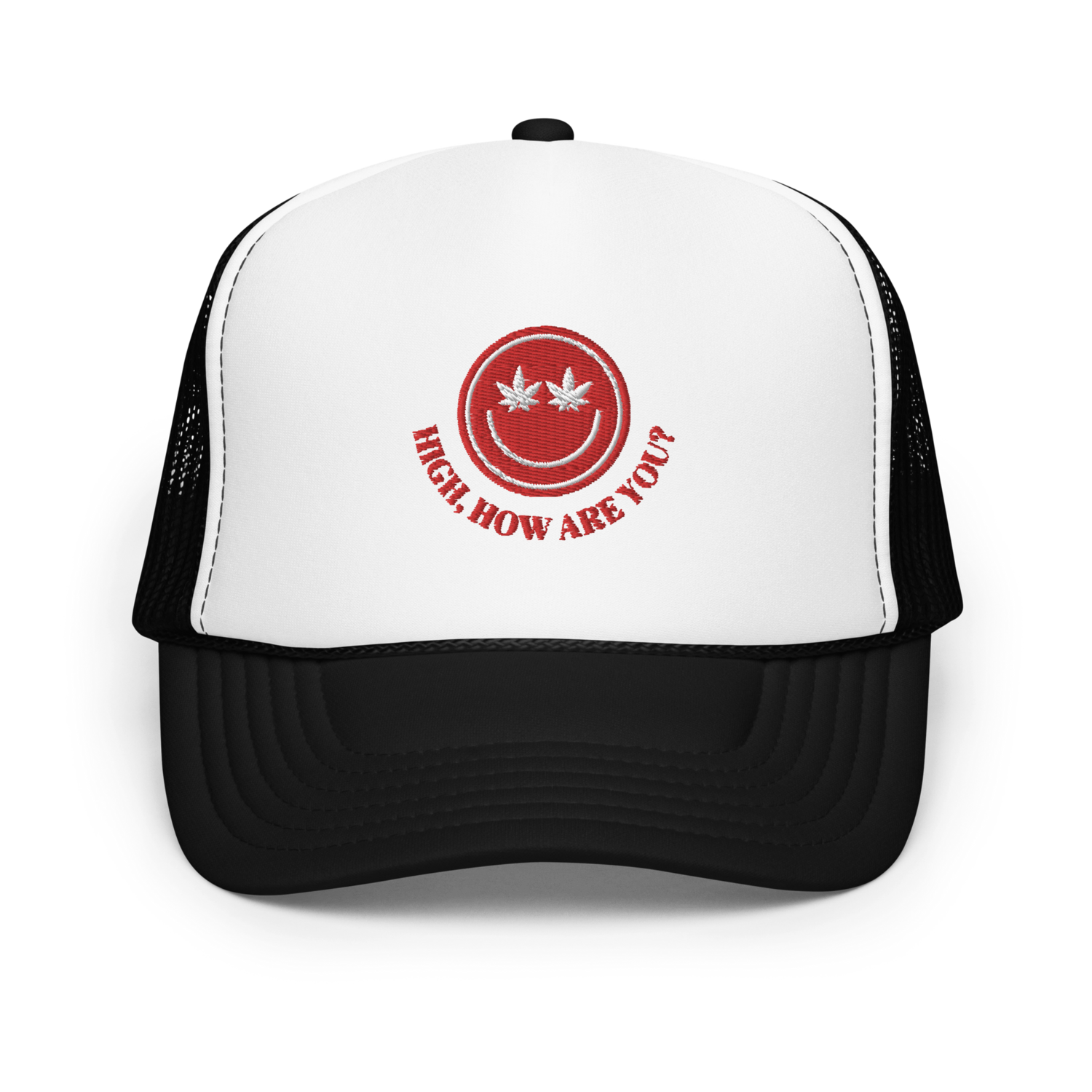 RESTART High, How Are You Trucker Hat  (on-demand), Color: Black / White / Black