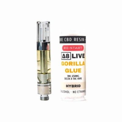 Delta 8 Vape Cartridge Gorilla Glue 1mL Live Resin Hybrid