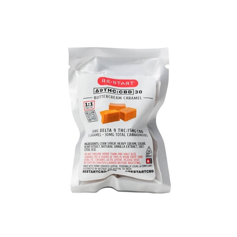Delta 9 THC CBD 30mg Buttercream Caramels 1-ct