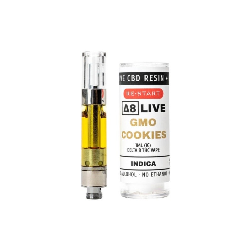 Delta 8 Vape Cart GMO Cookies 1mL (Indica) Live Resin