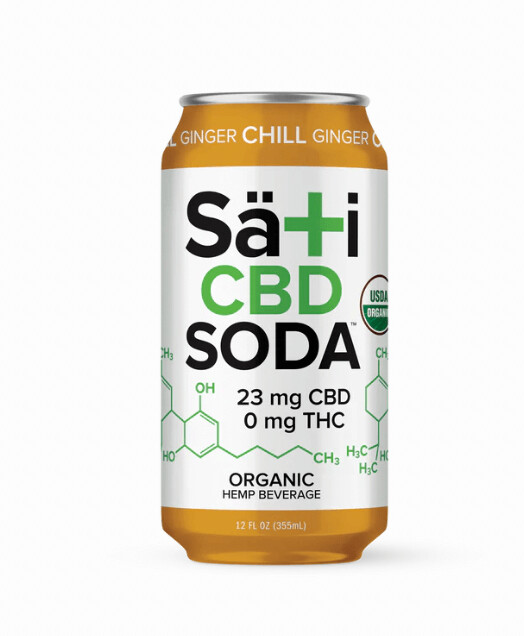 Organic CBD Sati Soda, Flavor: Ginger Chill