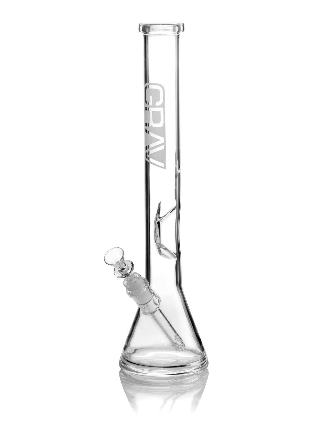 GRAV Large Water Pipe Beaker 16” (25% Savings In-Store Pickup Only), Color Accents: Clear (GRAV Price $169.99)