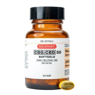 CBG CBD Capsules 50MG 30-ct (1500MG) | Cognitive Support