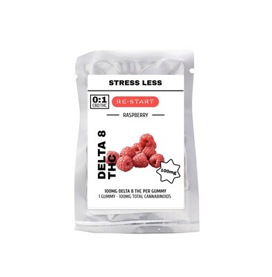 Delta 8 THC 100MG Gummies Raspberry 1-ct High Dosed Sample