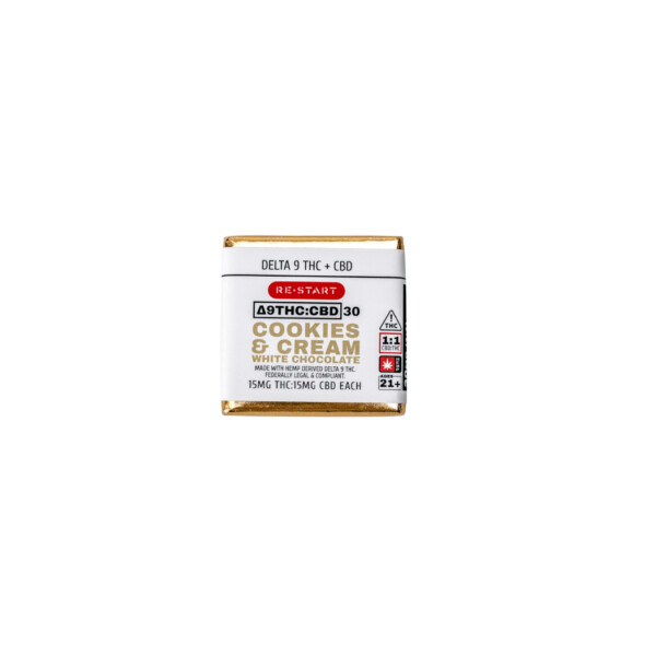 Delta 9 THC CBD 30mg Cookies &amp; Cream Mini  1-ct (Sold In-Store Only)