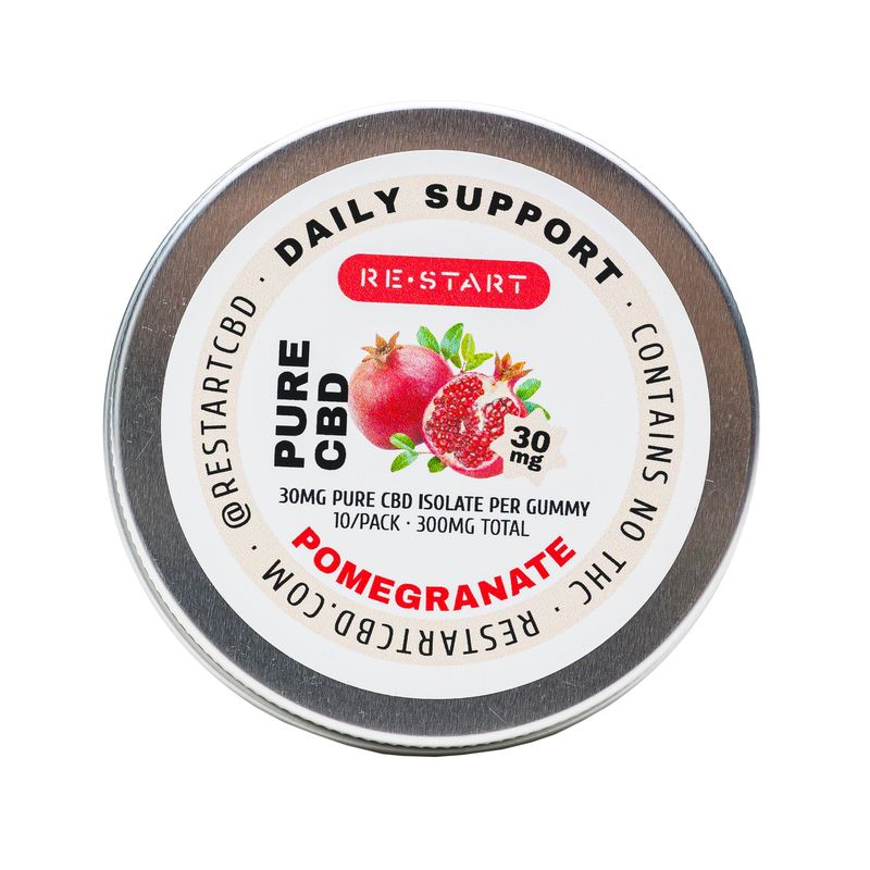 CBD Pure 30mg Gummies Pomegranate NO THC