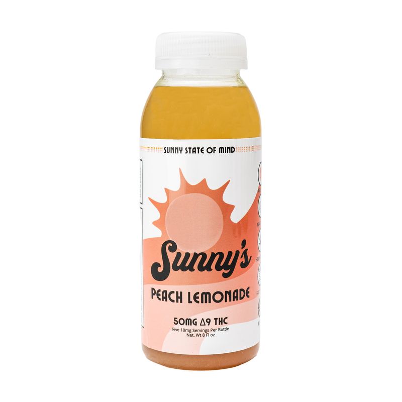 Sunny’s Delta 9 THC 50mg Peach Lemonade 8oz