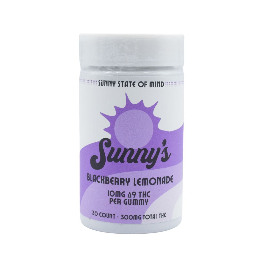 Sunny&#39;s Delta 9 THC 10mg Blackberry Lemonade Gummies, Count: 30-ct