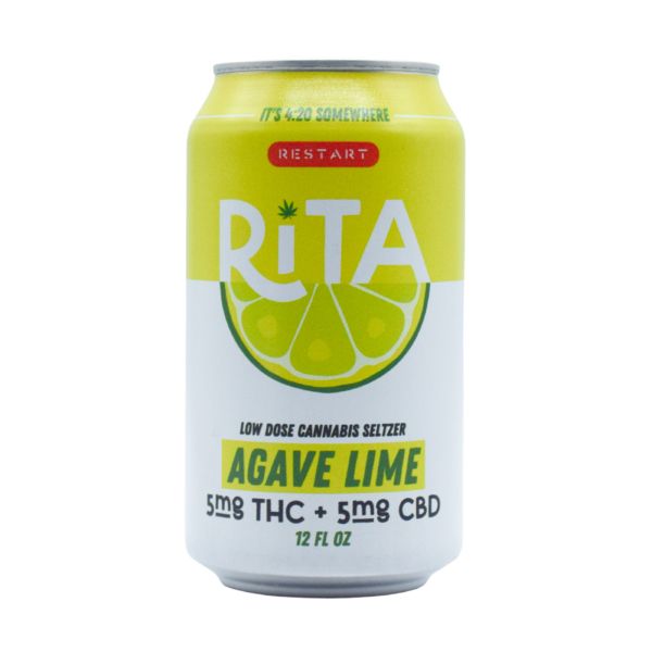 RESTART Rita Delta 9 THC CBD 10mg Seltzer Agave Lime 12oz