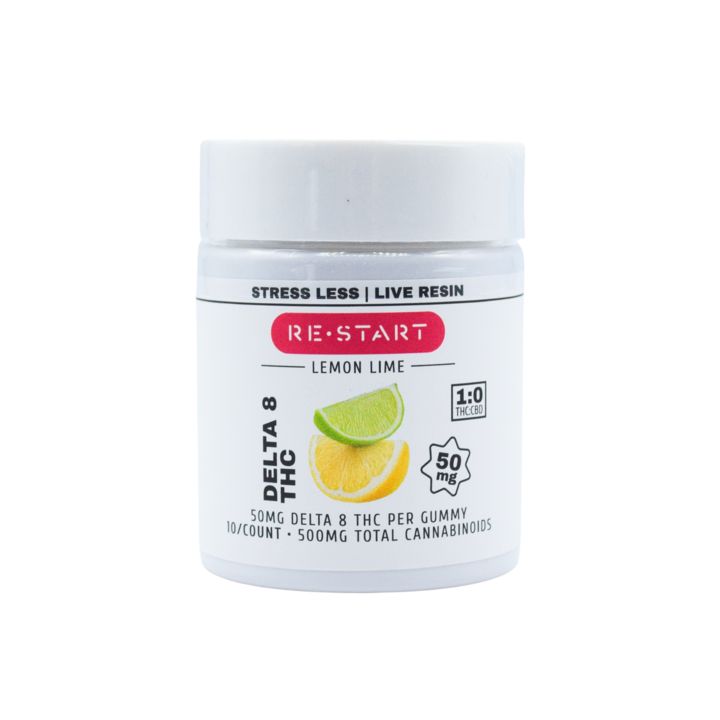 Delta 8 THC 50mg Lemon Lime Gummies - Live Resin