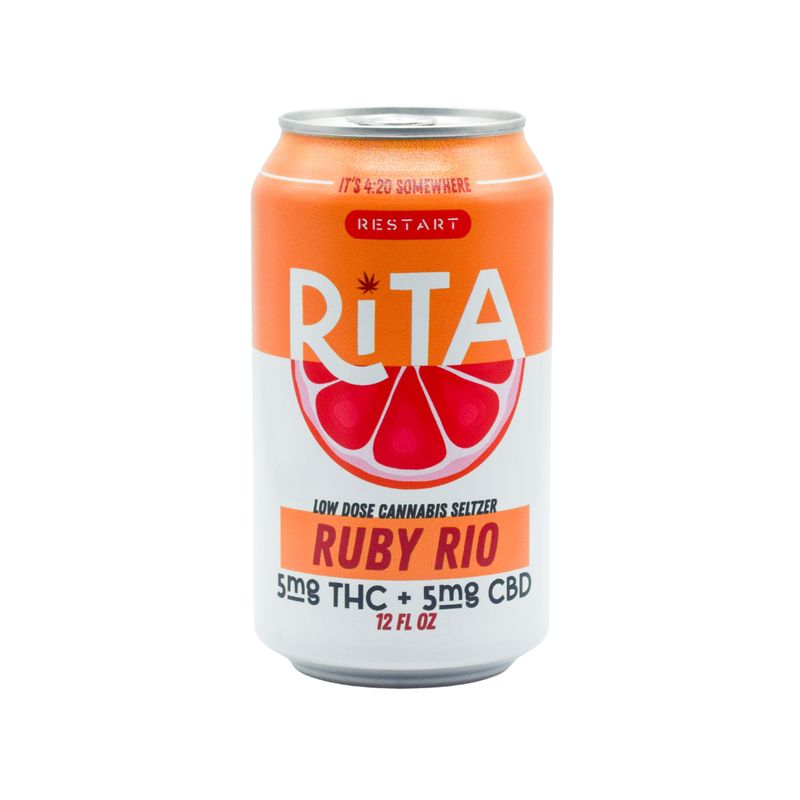 RESTART Rita Delta 9 THC CBD 10mg Seltzer Ruby Rio 12oz