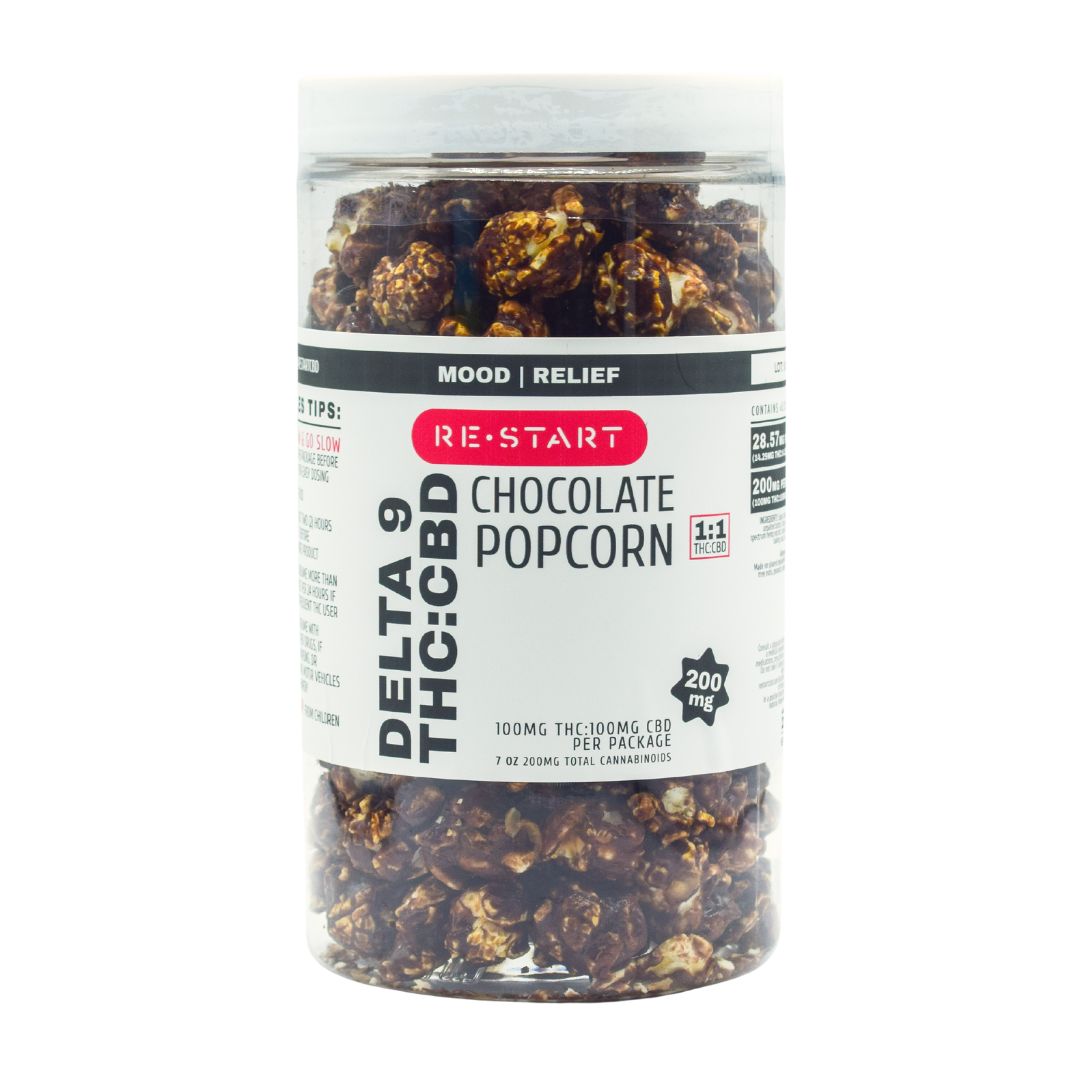 Delta 9 THC CBD 200mg Chocolate Popcorn 7oz