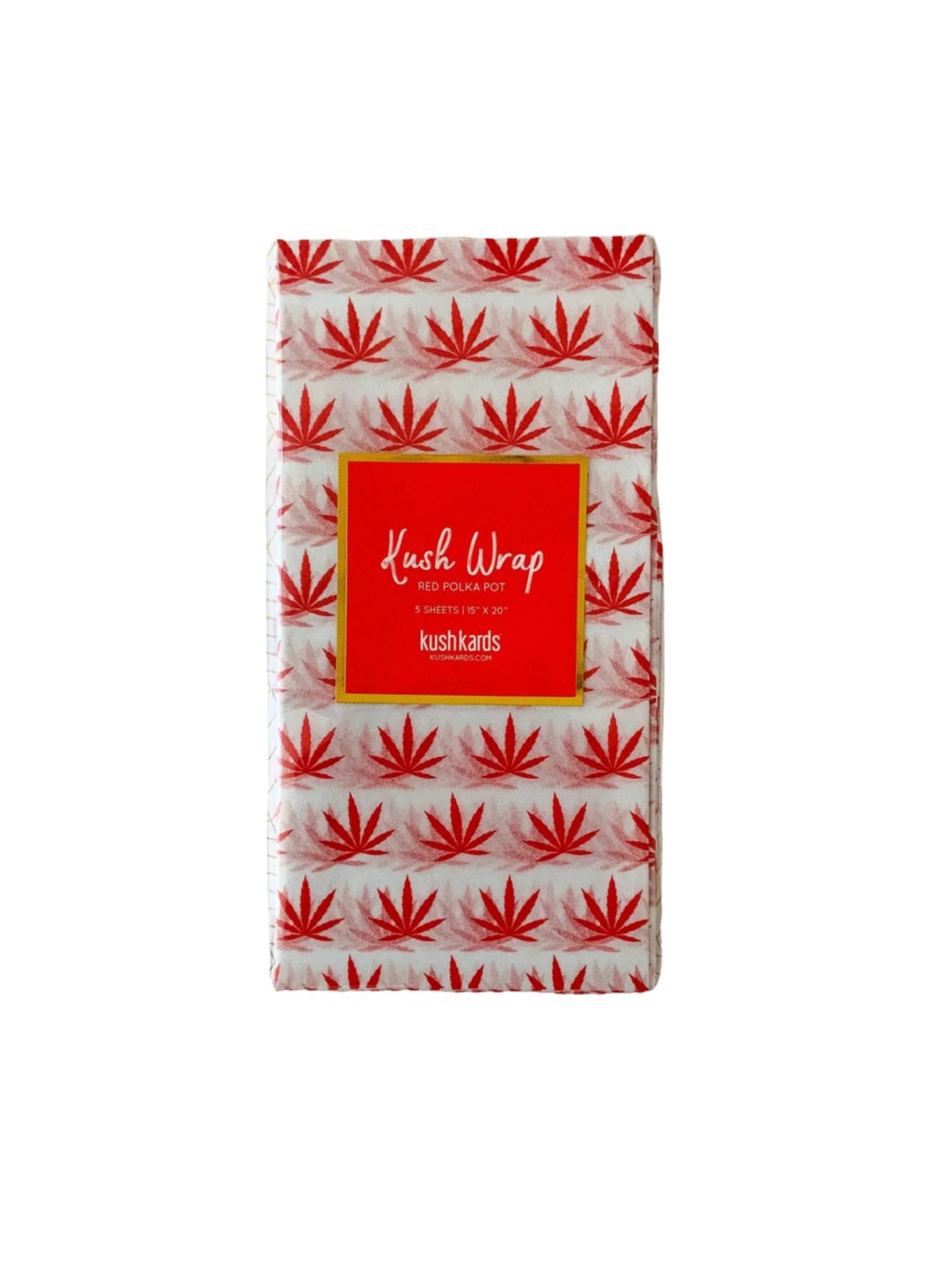 Red &amp; White Pot Leaf Tissue Paper
