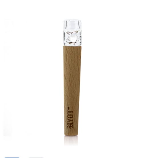 Wooden One-Hitter with Glass Tip