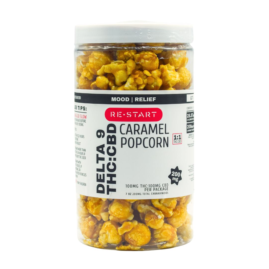 Delta 9 THC CBD 200mg Caramel Popcorn 7oz