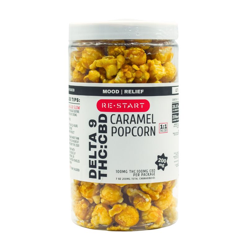 Delta 9 THC CBD 200mg Caramel Popcorn 7oz