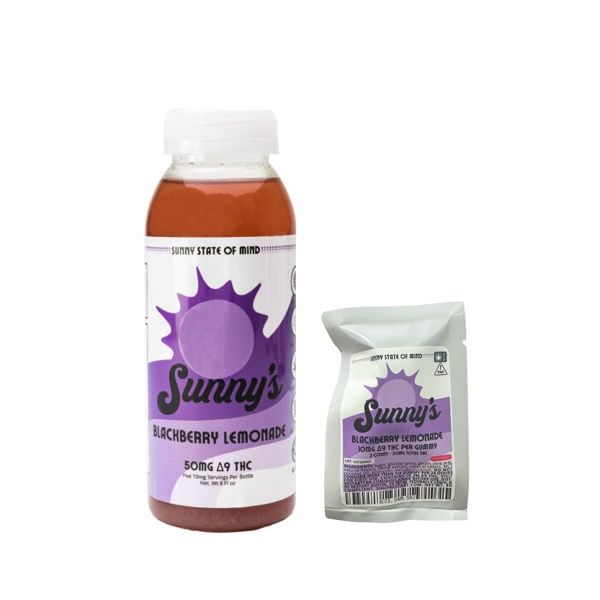 Sunny’s Delta 9 THC Lemonade + THC Gummies Duo Bundle, Flavor: Blackberry Lemonade