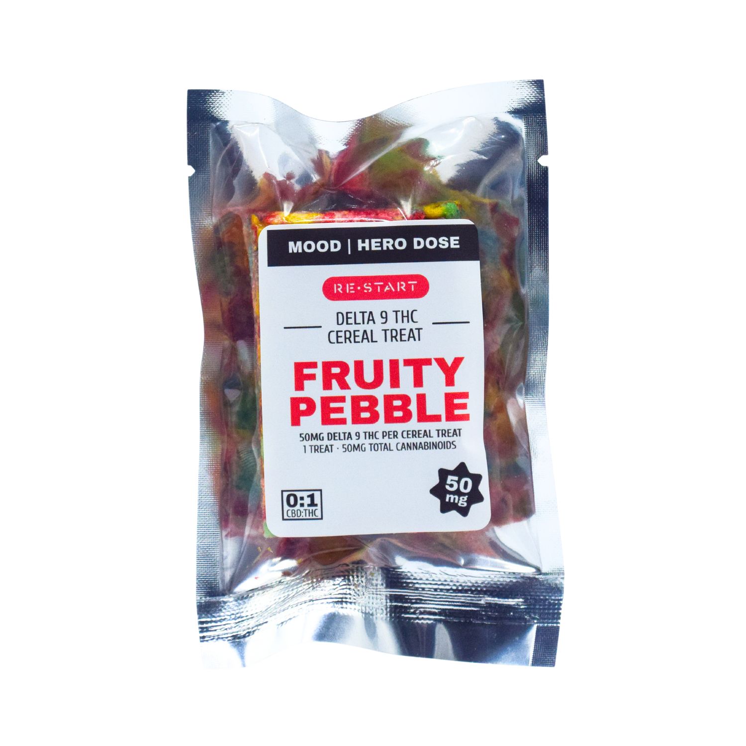 Delta 9 THC 50mg Fruity Pebble Cereal Treat 1-ct