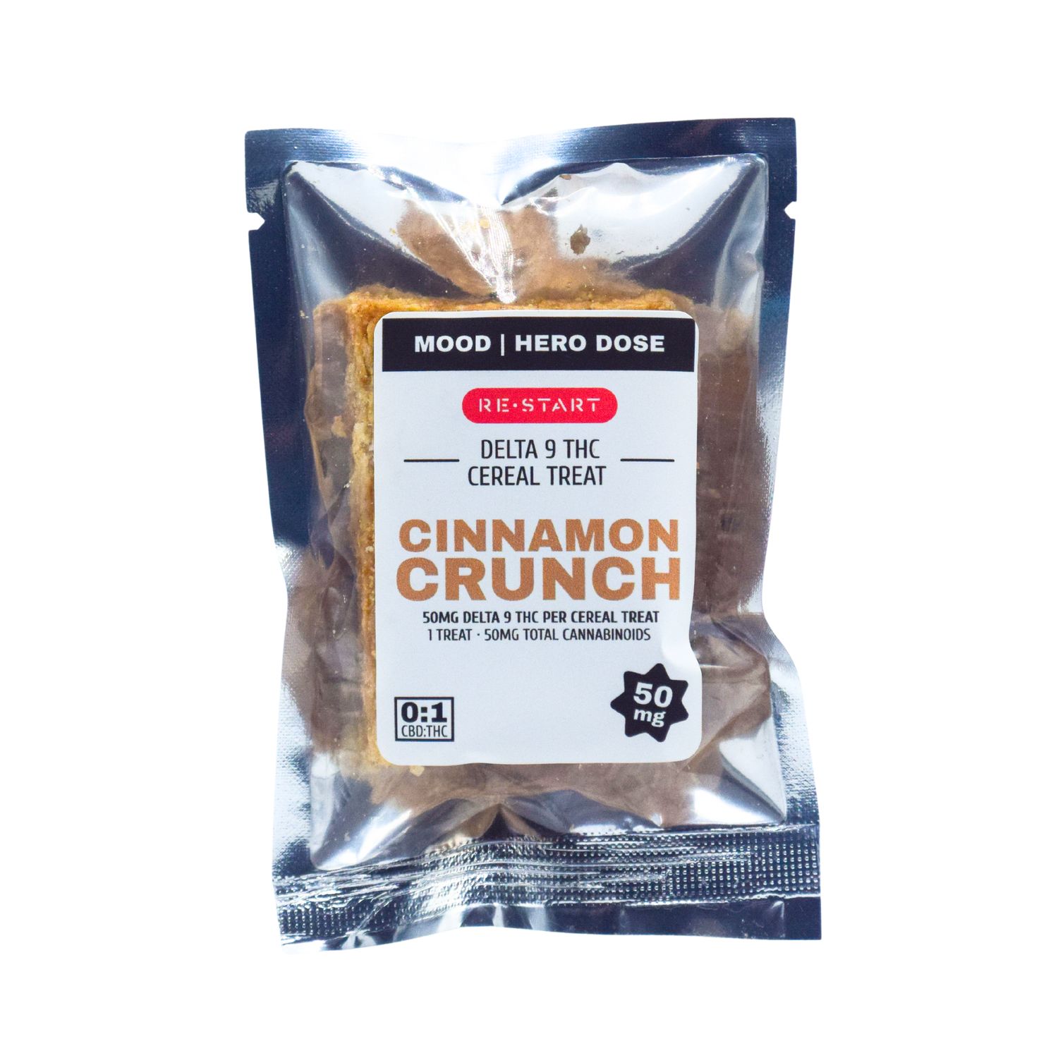 Delta 9 THC 50mg Cinnamon Crunch Cereal Treat 1-ct