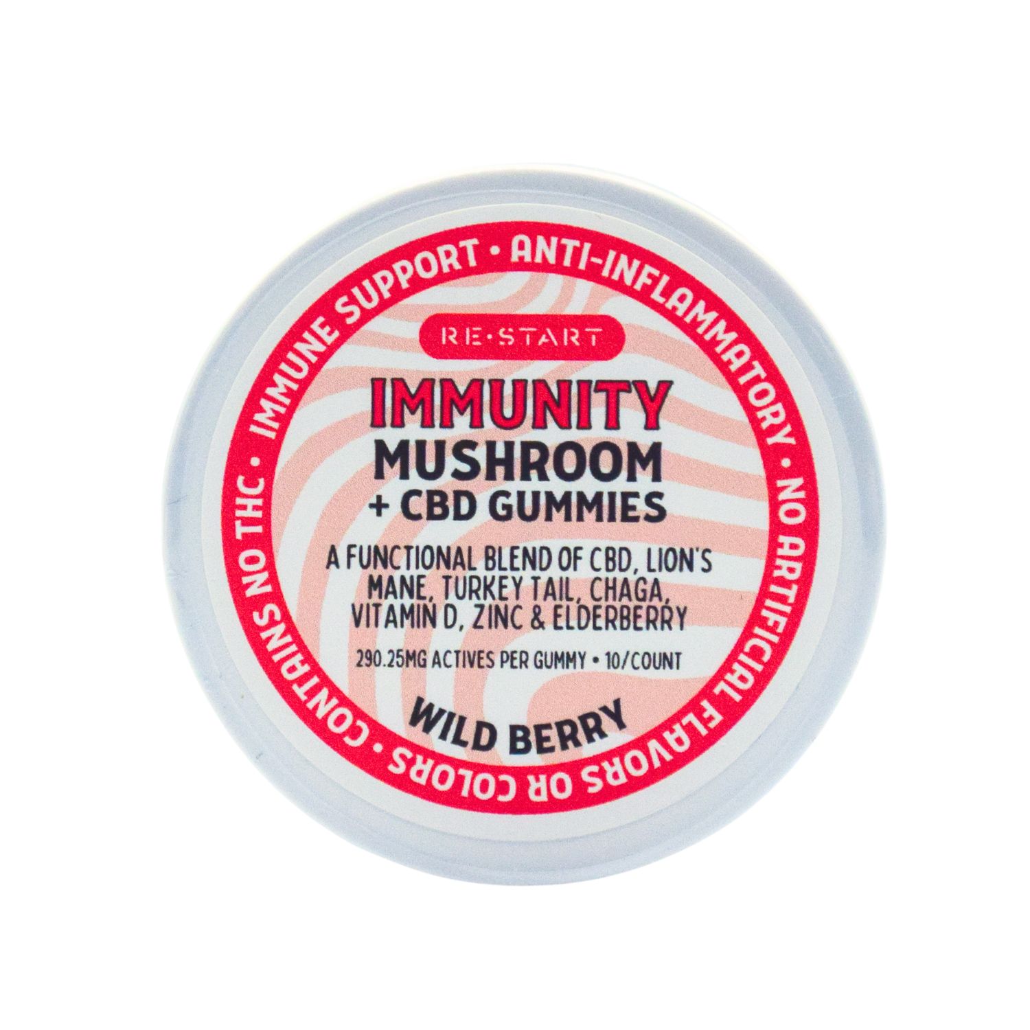CBD Balance &amp; Immunity Mushroom Gummies NO THC, Quantity: 10-ct