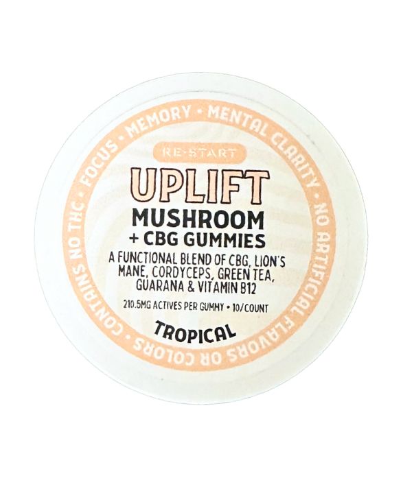 CBG Focus Mushroom Gummies, Quantity: 10-ct