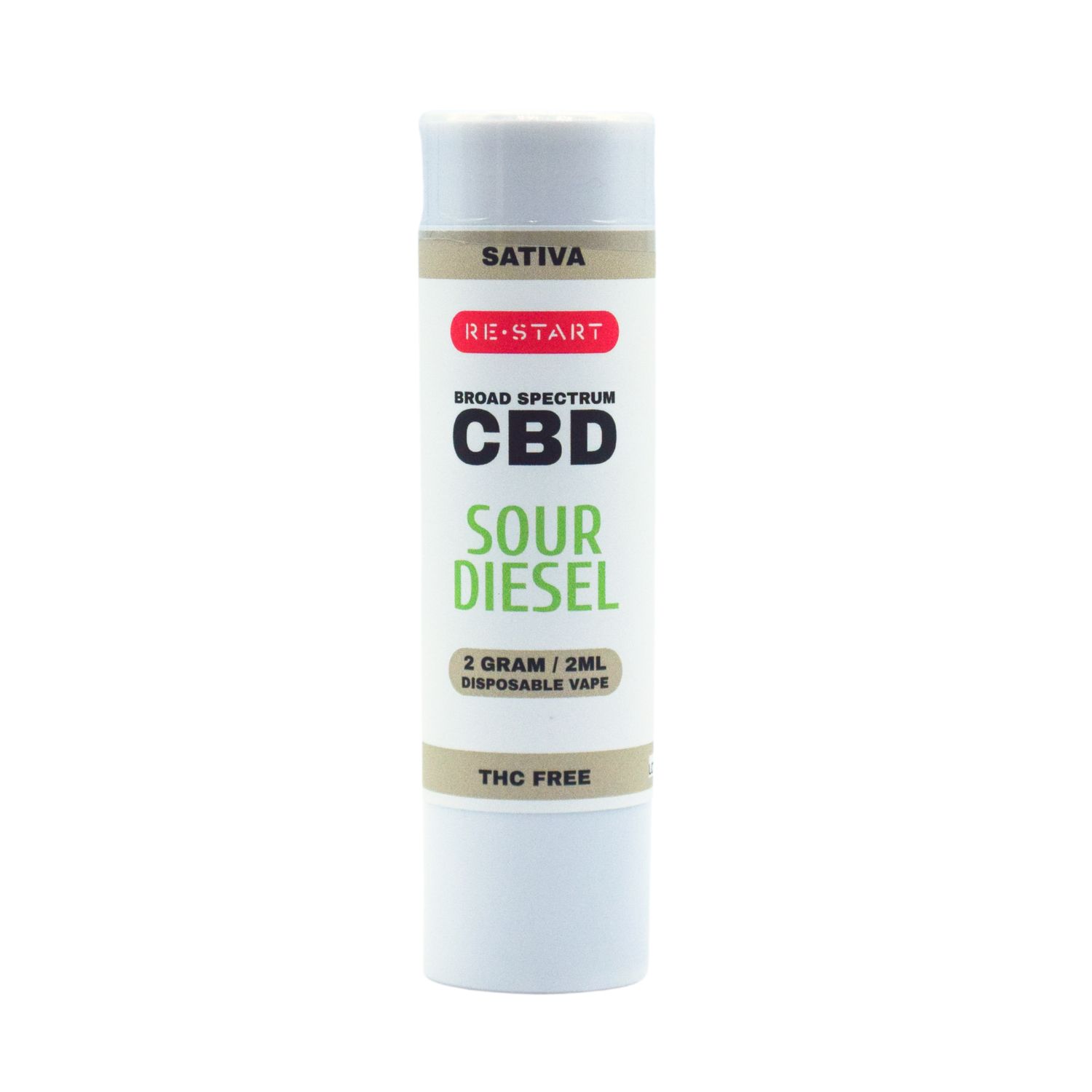Broad Spectrum CBD Vape Disposable (S) Sour Diesel 2ml NO THC