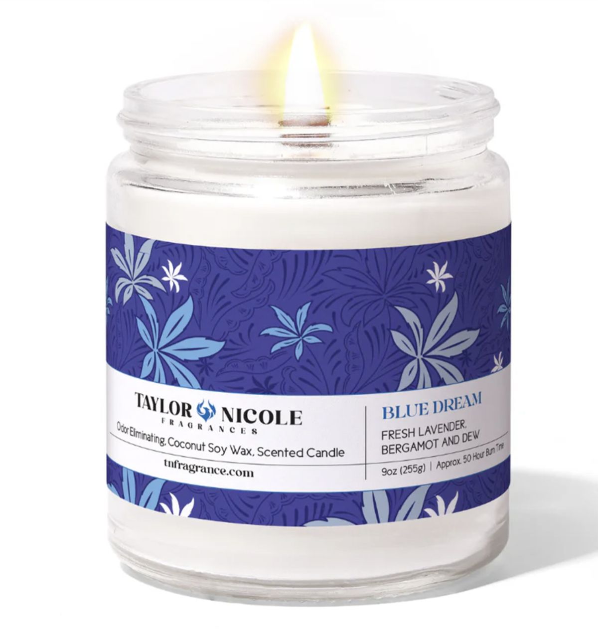 Taylor Nicole Odor Eliminating Candle 9oz, Blend: Blue Dream