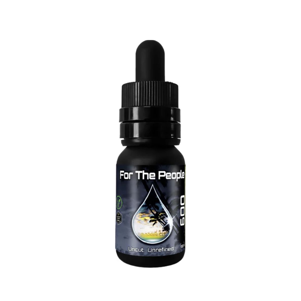 CBD Oil Full Spectrum 600mg 10mL Dark, Unrefined, Flavor: Raw Natural  (No Flavor)