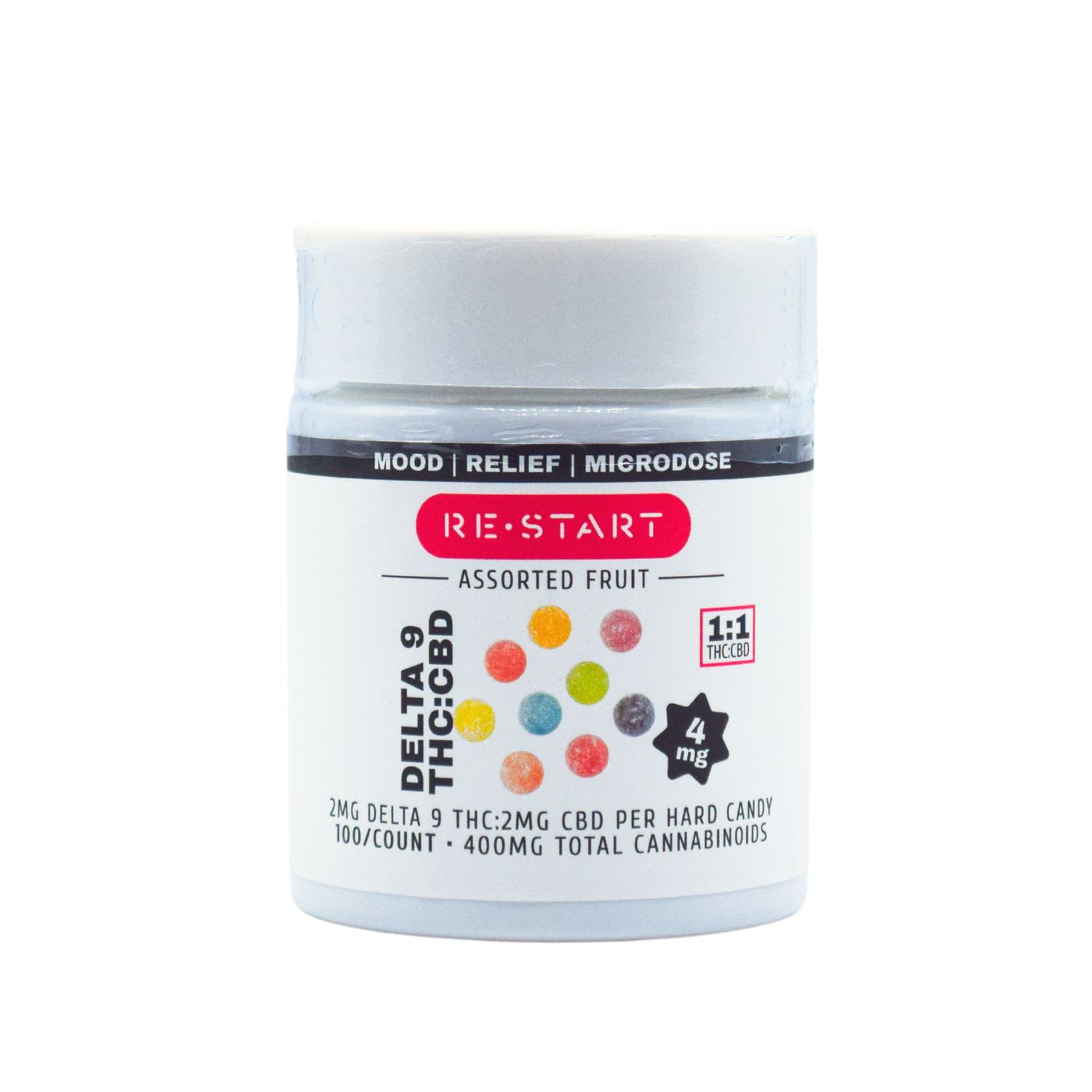Microdose Delta 9 THC Hardy Candy 100-ct