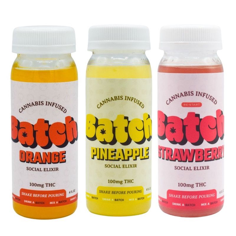 RESTART Batch 100mg D9 THC Party Punch 4oz 3-pack Variety Bundle