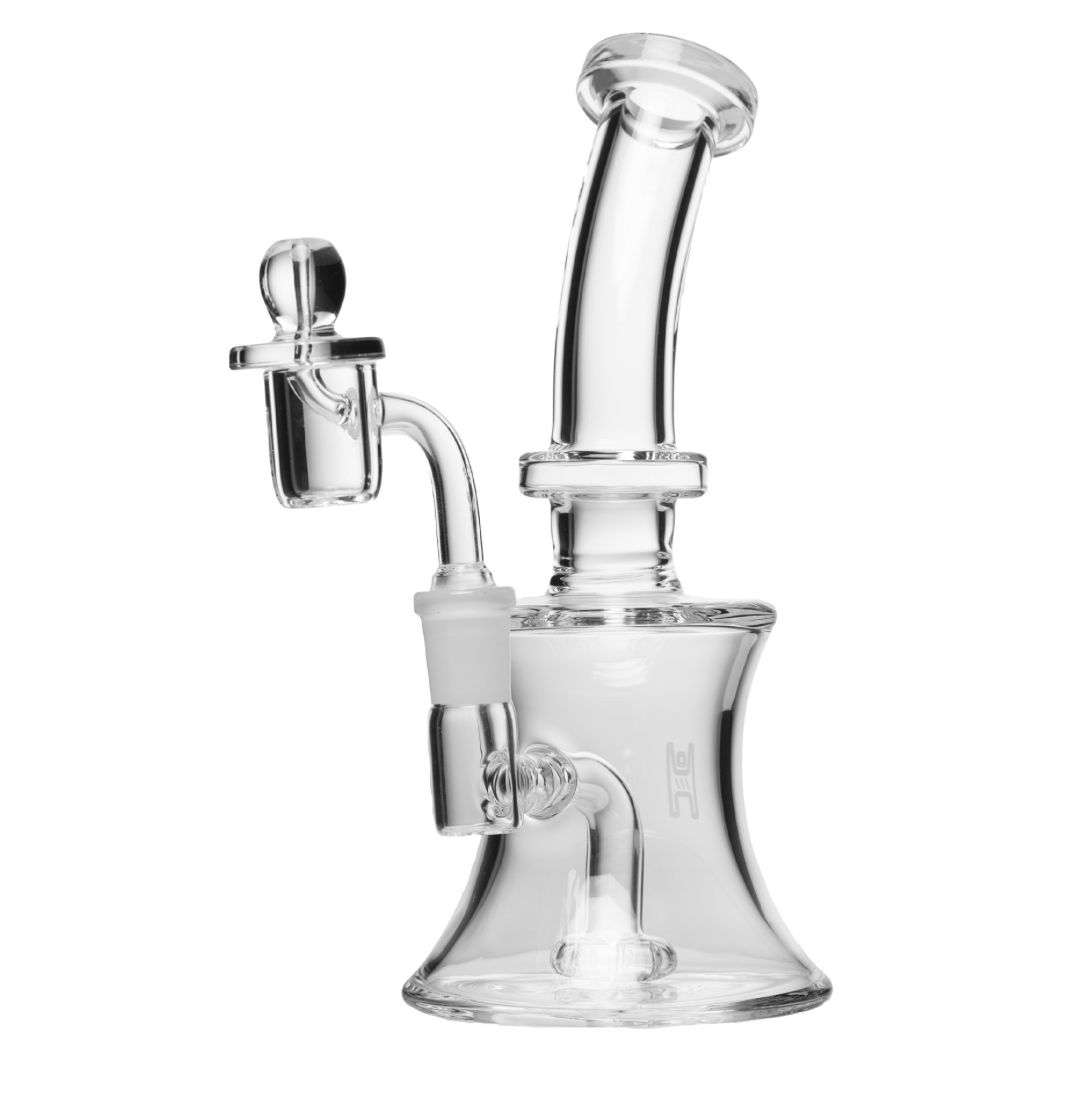 Human Grade 8” Oil Can Dabber - Clear with Smoke Accents