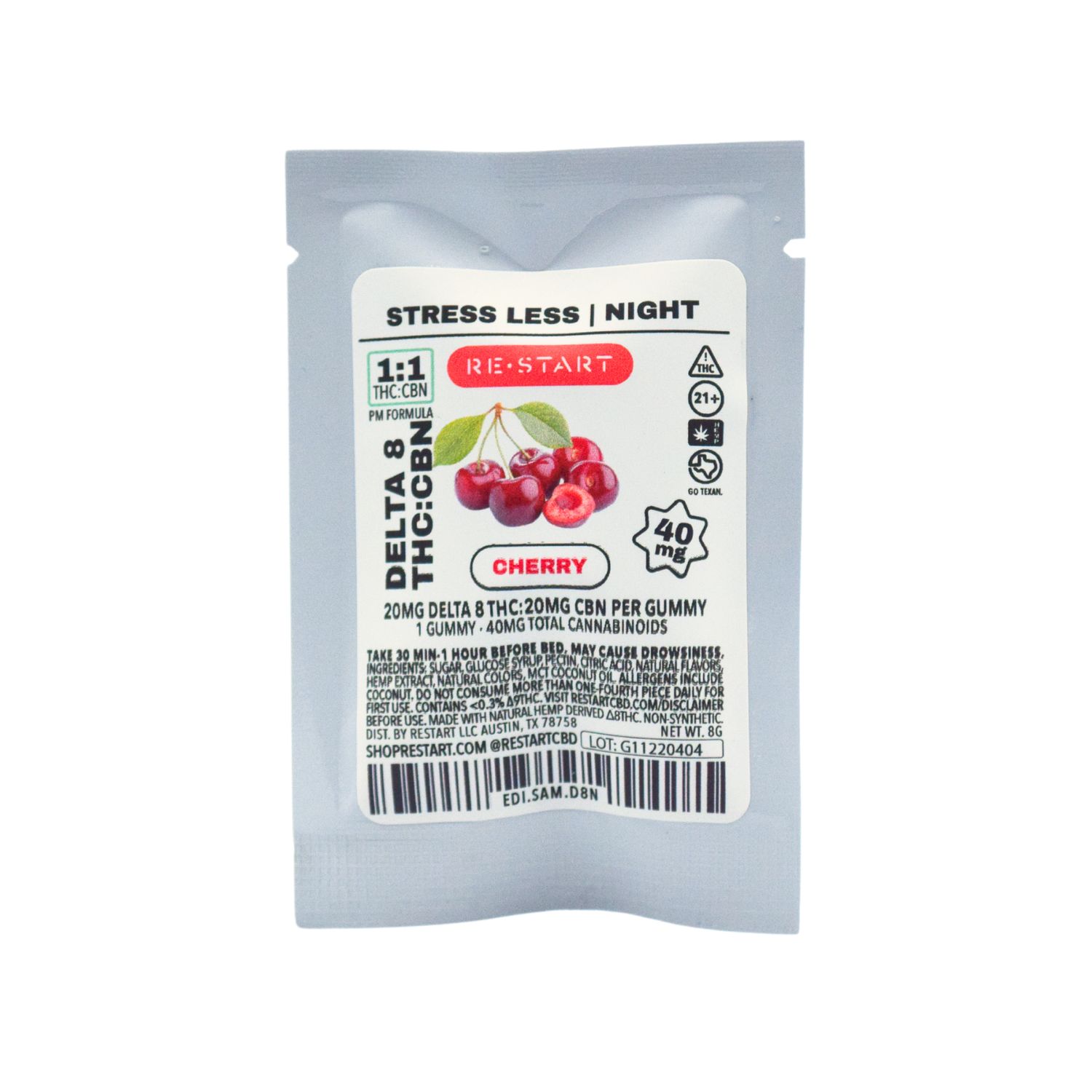 Delta 8 THC CBN 40MG Gummy Cherry (1-ct)
