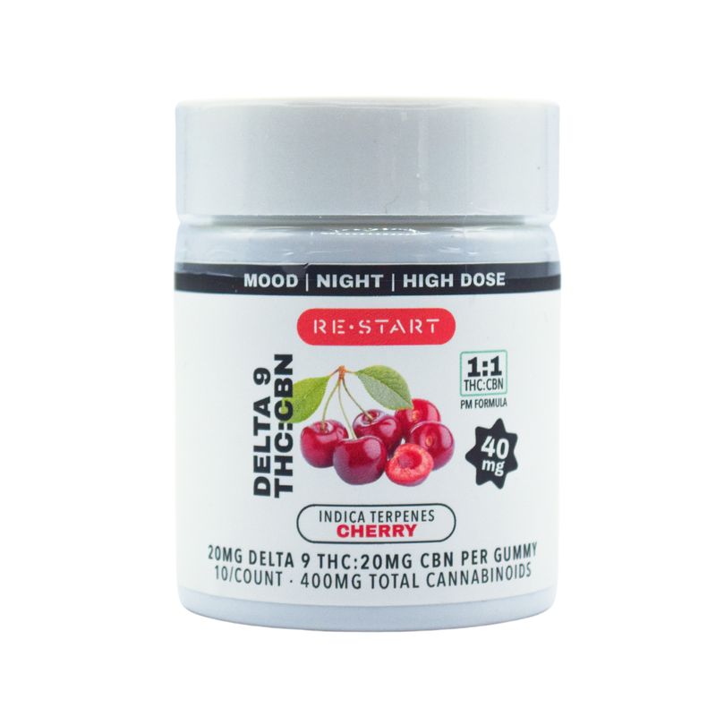 Delta 9 THC CBN 40mg Cherry Indica Gummies