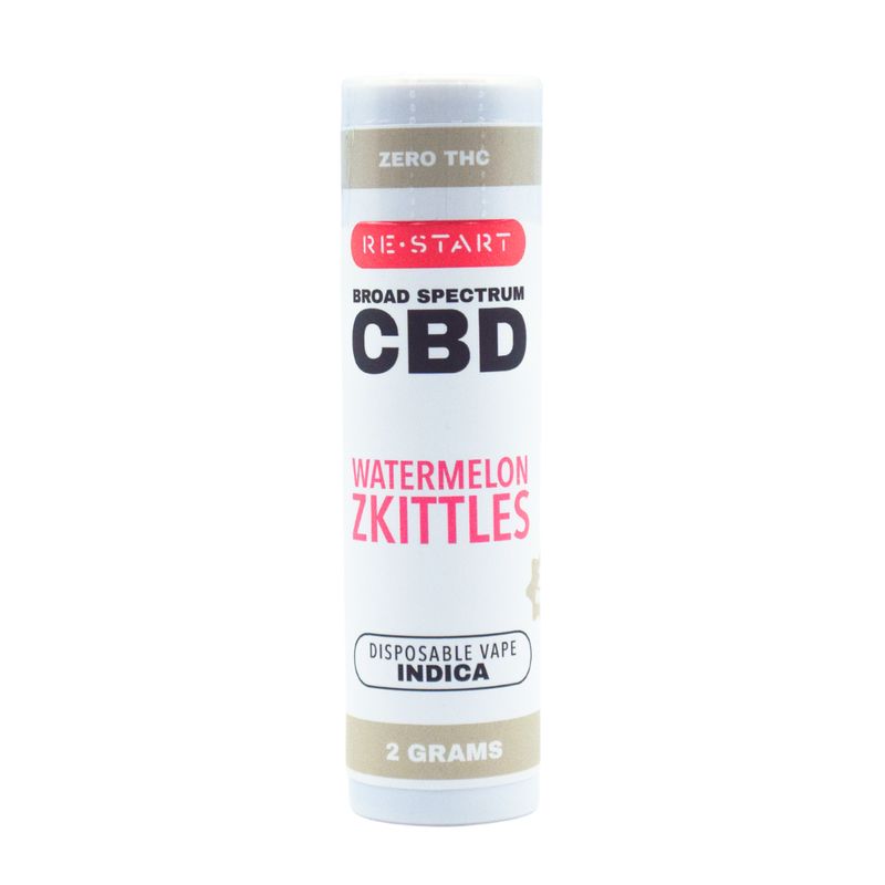 Broad Spectrum CBD Vape Disposable (I) Watermelon Zkittles 2mL NO THC (Reg. Price $30)