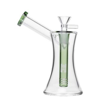 Human Grade 6” Hourglass Sidecar, Color: Clear w/Green Accents