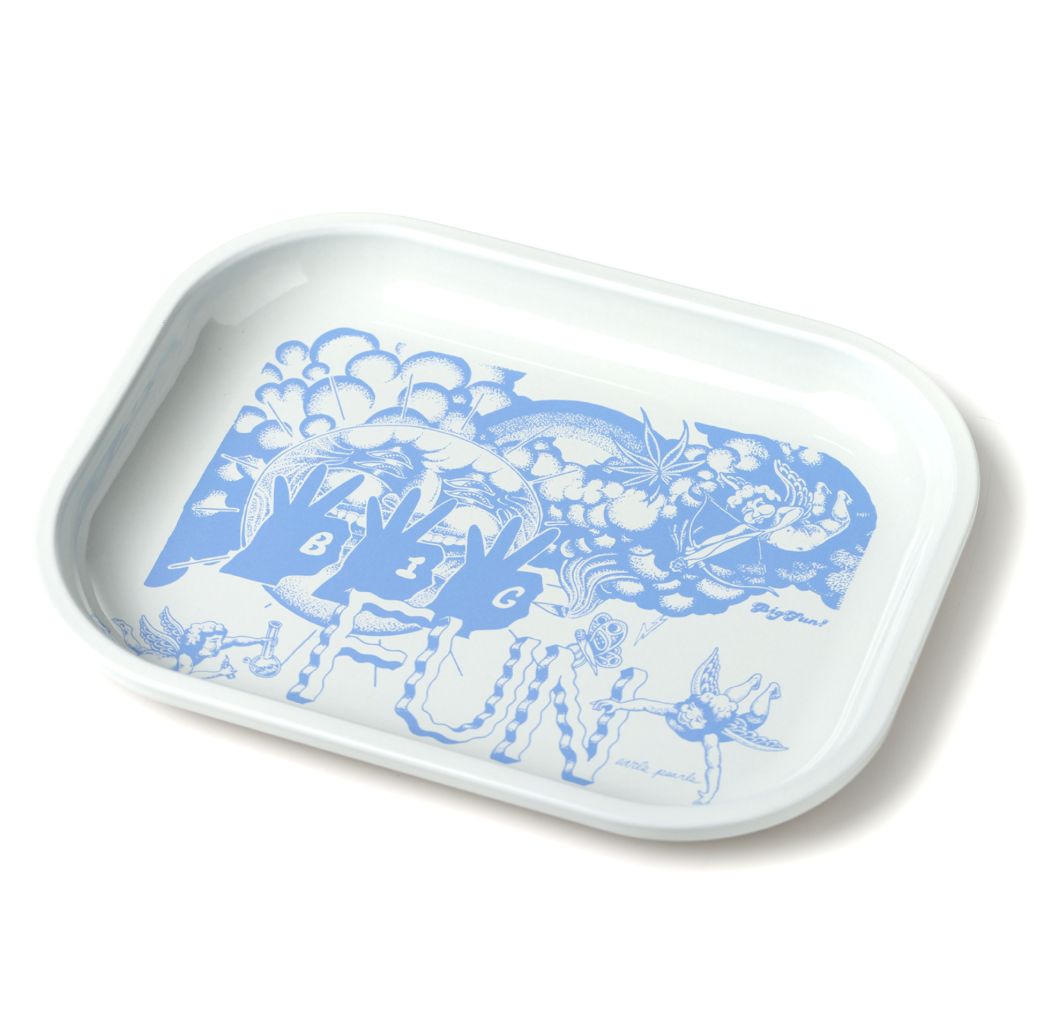 BigFun! Rolling Tray  x Earls Pearls - White Blue