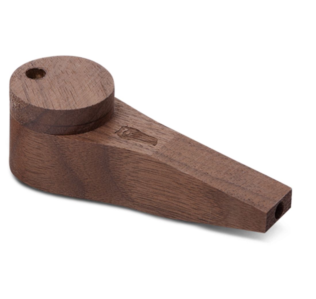 Bearded Circle Wooden Pipe w/Lid Walut