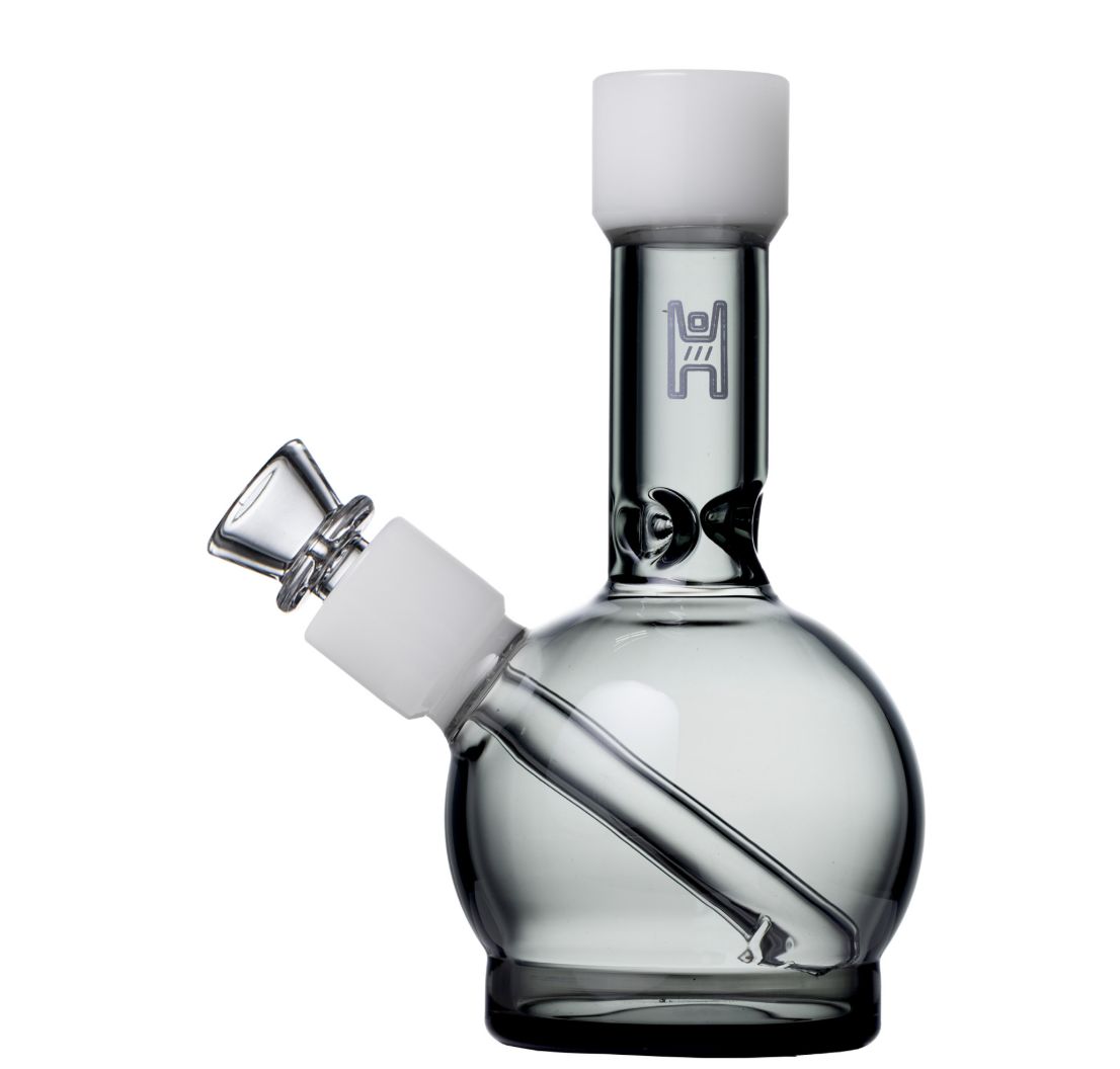 6&quot; Ball Bong Water Pipe from Human Grade - Smoke w/White Accents