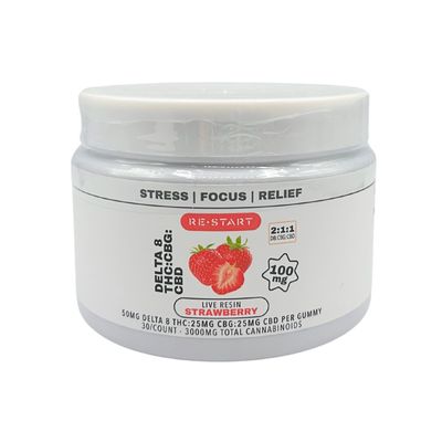 Live Resin Delta 8 THC CBG CBD 100mg Gummies