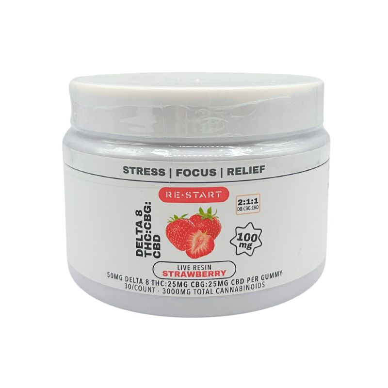 Live Resin Delta 8 THC CBG CBD 100mg Gummies