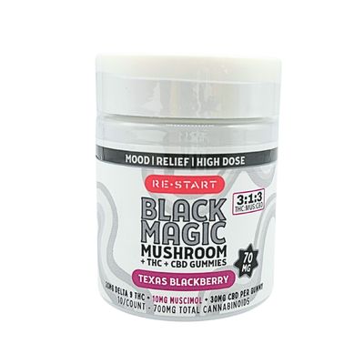 Delta 9 Black Magic Mushroom Texas Blackberry Gummies 70mg